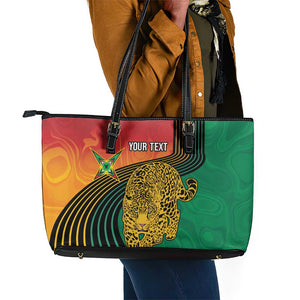 Personalized Afro Guyana Cricket Amazon Warriors Leather Tote Bag Fierce Jaguars - African Pride