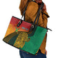 Personalized Afro Guyana Cricket Amazon Warriors Leather Tote Bag Fierce Jaguars - African Pride