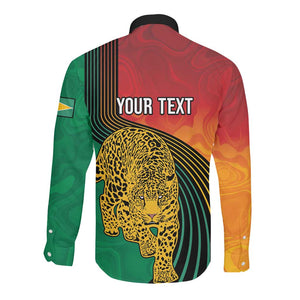 Personalized Afro Guyana Cricket Amazon Warriors Long Sleeve Button Shirt Fierce Jaguars - African Pride