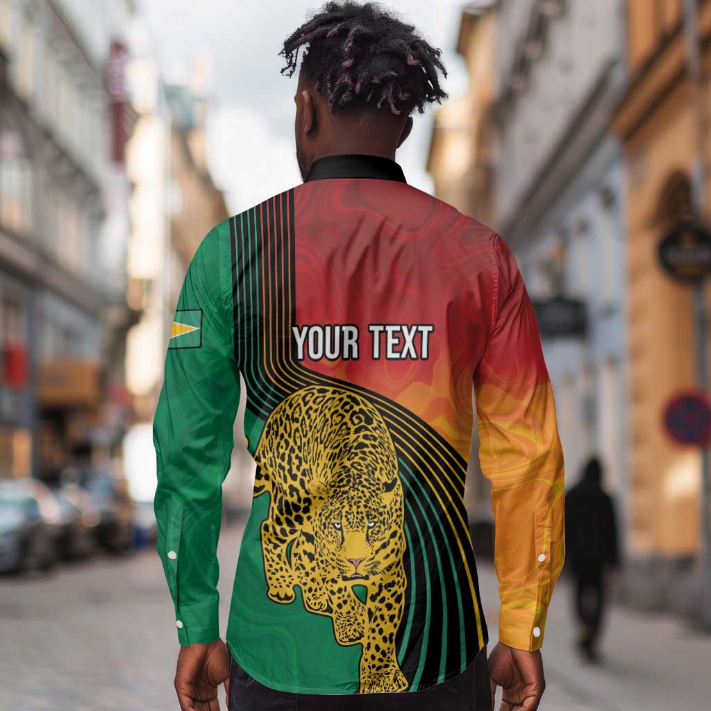 Personalized Afro Guyana Cricket Amazon Warriors Long Sleeve Button Shirt Fierce Jaguars - African Pride