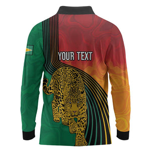 Personalized Afro Guyana Cricket Amazon Warriors Long Sleeve Polo Shirt Fierce Jaguars - African Pride