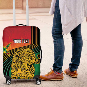 Personalized Afro Guyana Cricket Amazon Warriors Luggage Cover Fierce Jaguars - African Pride