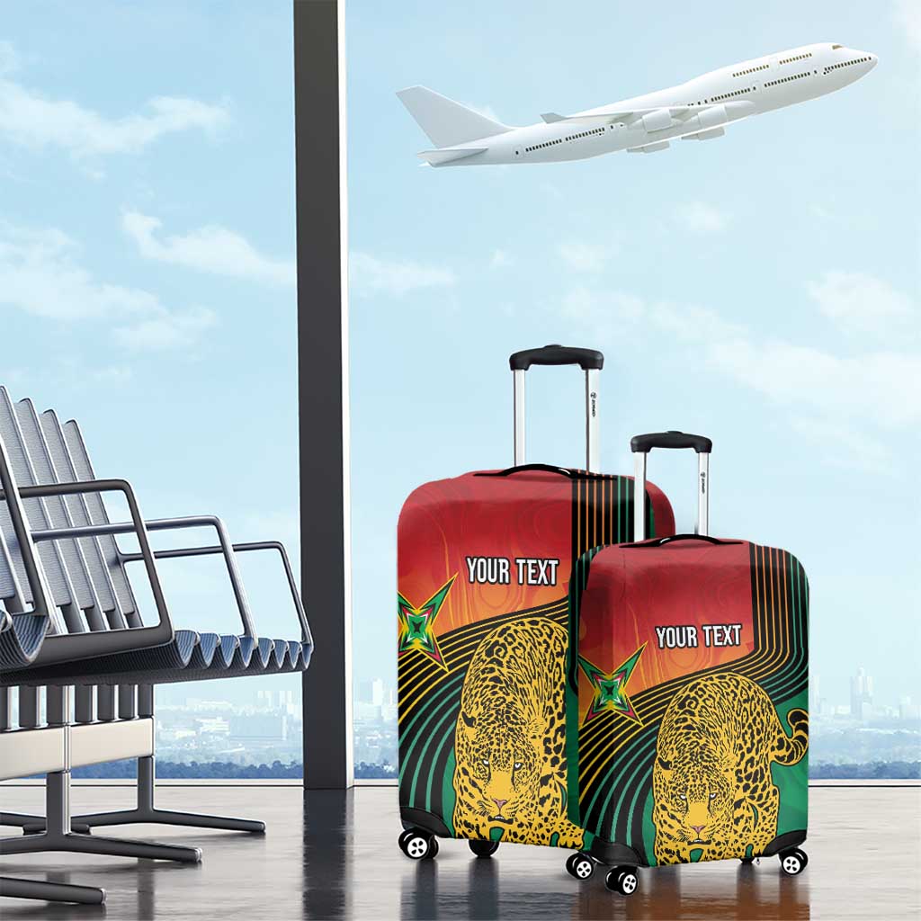 Personalized Afro Guyana Cricket Amazon Warriors Luggage Cover Fierce Jaguars - African Pride