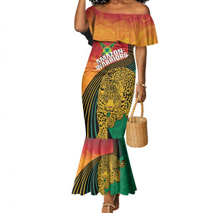 Personalized Afro Guyana Cricket Amazon Warriors Mermaid Dress Fierce Jaguars - African Pride