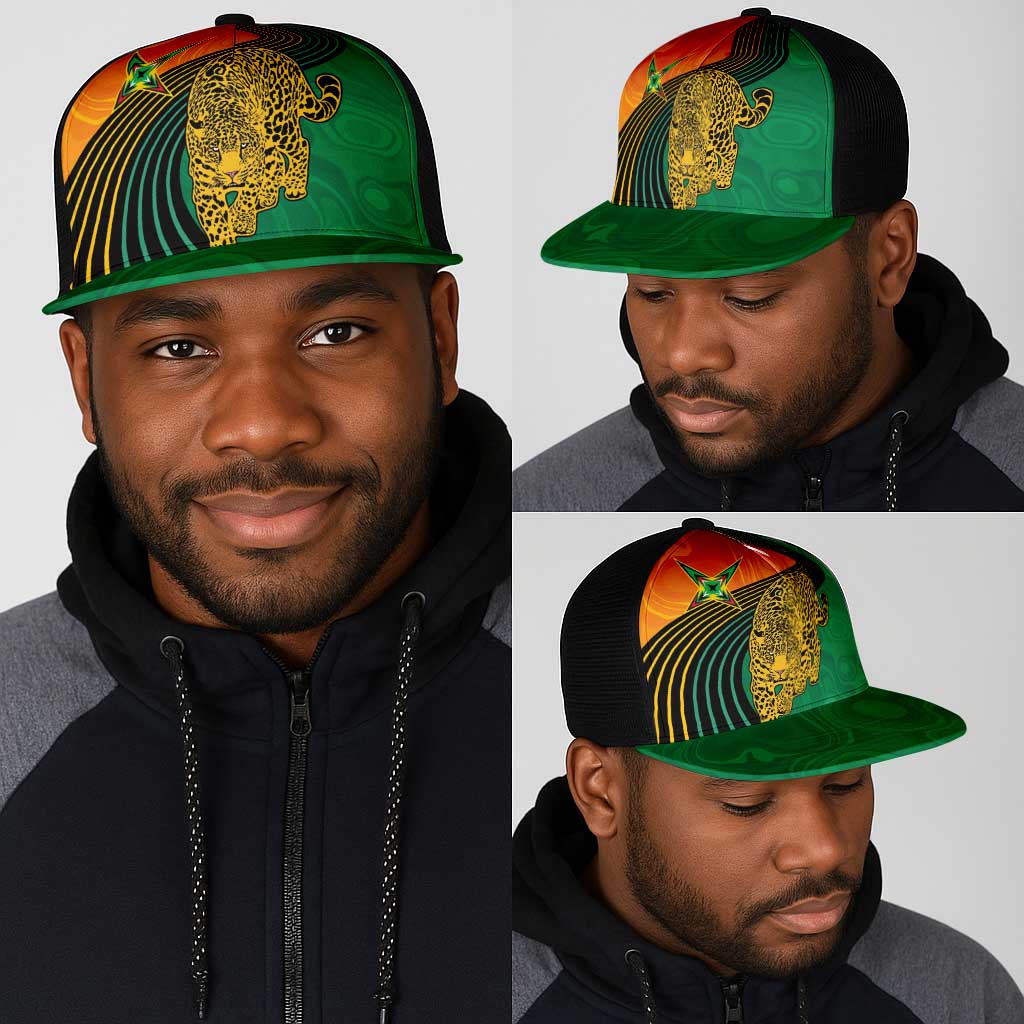 Guyana Cricket Amazon Warriors Mesh Trucker Cap Fierce Jaguars - African Pride