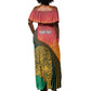 Personalized Afro Guyana Cricket Amazon Warriors Off Shoulder Maxi Dress Fierce Jaguars - African Pride