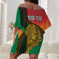 Personalized Afro Guyana Cricket Amazon Warriors Off Shoulder Short Dress Fierce Jaguars - African Pride