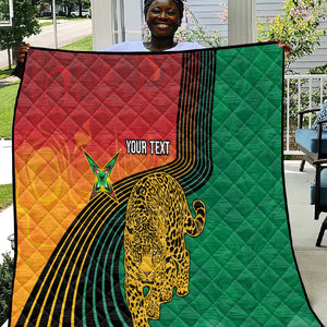 Personalized Afro Guyana Cricket Amazon Warriors Quilt Fierce Jaguars - African Pride