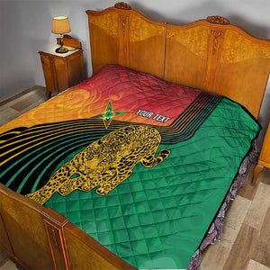 Personalized Afro Guyana Cricket Amazon Warriors Quilt Fierce Jaguars - African Pride