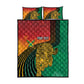 Personalized Afro Guyana Cricket Amazon Warriors Quilt Bed Set Fierce Jaguars - African Pride