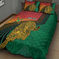 Personalized Afro Guyana Cricket Amazon Warriors Quilt Bed Set Fierce Jaguars - African Pride