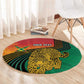 Personalized Afro Guyana Cricket Amazon Warriors Round Carpet Fierce Jaguars - African Pride