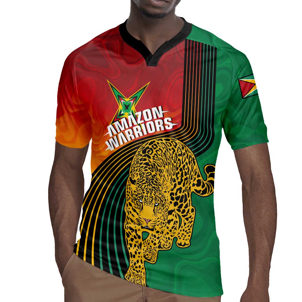 Personalized Afro Guyana Cricket Amazon Warriors Rugby Jersey Fierce Jaguars - African Pride