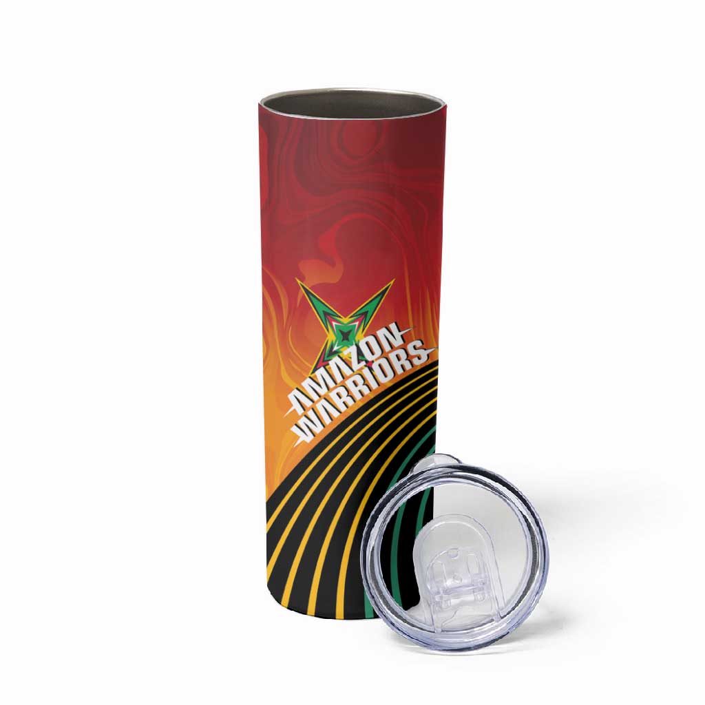 Personalized Afro Guyana Cricket Amazon Warriors Skinny Tumbler Fierce Jaguars - African Pride