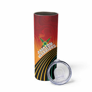 Personalized Afro Guyana Cricket Amazon Warriors Skinny Tumbler Fierce Jaguars - African Pride