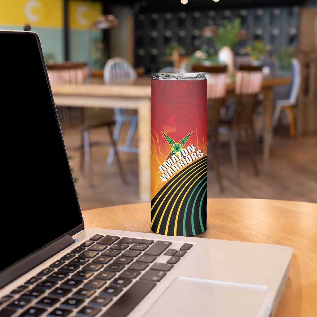 Personalized Afro Guyana Cricket Amazon Warriors Skinny Tumbler Fierce Jaguars - African Pride