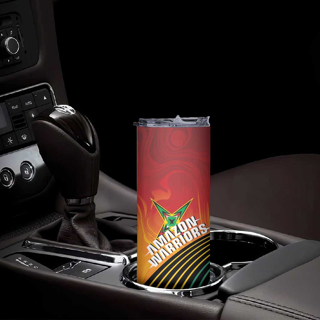 Personalized Afro Guyana Cricket Amazon Warriors Skinny Tumbler Fierce Jaguars - African Pride