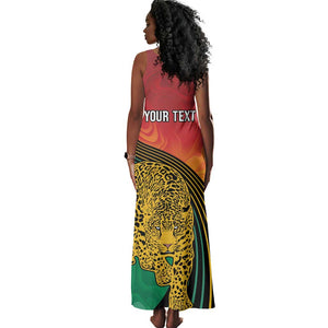 Personalized Afro Guyana Cricket Amazon Warriors Tank Maxi Dress Fierce Jaguars - African Pride