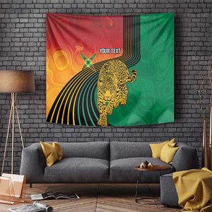 Personalized Afro Guyana Cricket Amazon Warriors Tapestry Fierce Jaguars - African Pride