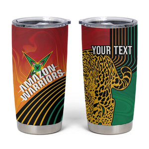 Personalized Afro Guyana Cricket Amazon Warriors Tumbler Cup Fierce Jaguars - African Pride