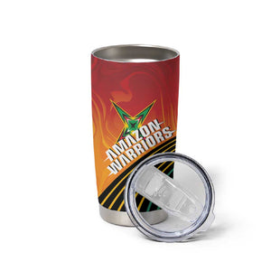 Personalized Afro Guyana Cricket Amazon Warriors Tumbler Cup Fierce Jaguars - African Pride
