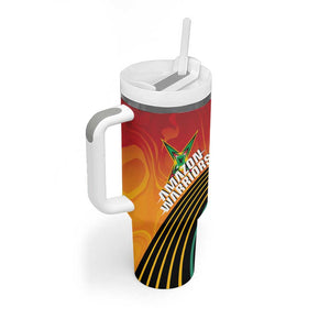 Personalized Afro Guyana Cricket Amazon Warriors Tumbler With Handle Fierce Jaguars - African Pride