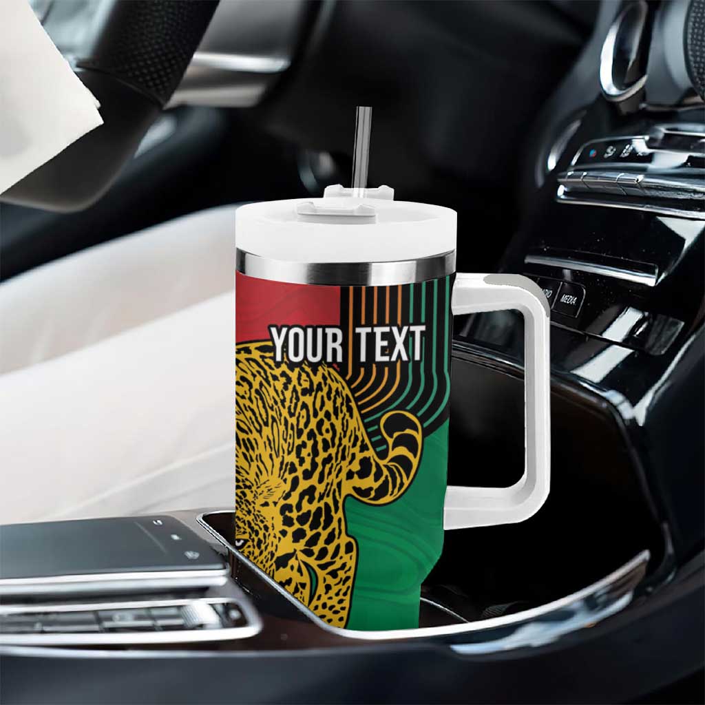 Personalized Afro Guyana Cricket Amazon Warriors Tumbler With Handle Fierce Jaguars - African Pride