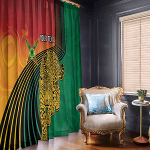 Personalized Afro Guyana Cricket Amazon Warriors Window Curtain Fierce Jaguars - African Pride