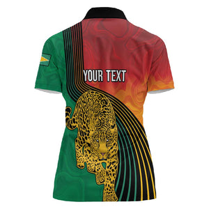 Personalized Afro Guyana Cricket Amazon Warriors Women Polo Shirt Fierce Jaguars - African Pride