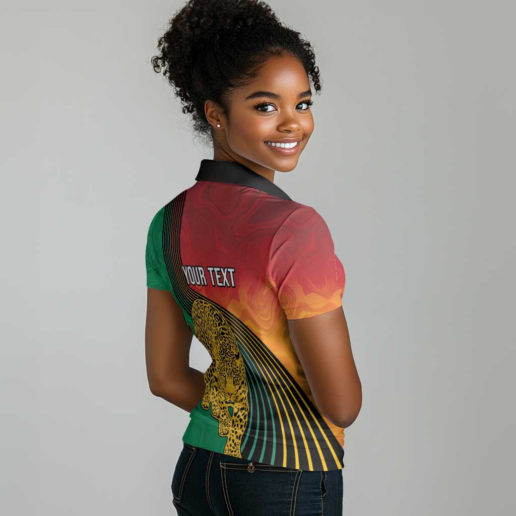 Personalized Afro Guyana Cricket Amazon Warriors Women Polo Shirt Fierce Jaguars - African Pride