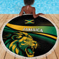 Afro-Jamaica Heritage Beach Blanket Roaring Lion