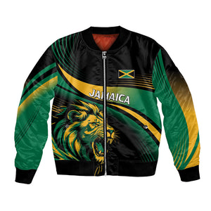 Afro-Jamaica Heritage Custom Bomber Jacket Roaring Lion