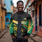 Afro-Jamaica Heritage Custom Bomber Jacket Roaring Lion