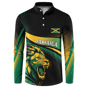Afro-Jamaica Heritage Custom Button Sweatshirt Roaring Lion