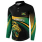 Afro-Jamaica Heritage Custom Button Sweatshirt Roaring Lion