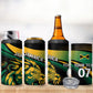 Afro-Jamaica Heritage Custom 4 in 1 Can Cooler Tumbler Roaring Lion