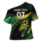 Afro-Jamaica Heritage Custom Cross Shoulder Shirt Roaring Lion