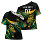 Afro-Jamaica Heritage Custom Cross Shoulder Shirt Roaring Lion