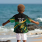 Afro-Jamaica Heritage Custom Kid Hawaiian Shirt Roaring Lion