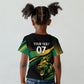 Afro-Jamaica Heritage Custom Kid T shirt Roaring Lion