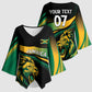 Afro-Jamaica Heritage Custom Kimono Sleeve Blouse Roaring Lion