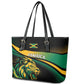 Afro-Jamaica Heritage Leather Tote Bag Roaring Lion