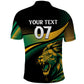 Afro-Jamaica Heritage Custom Polo Shirt Roaring Lion