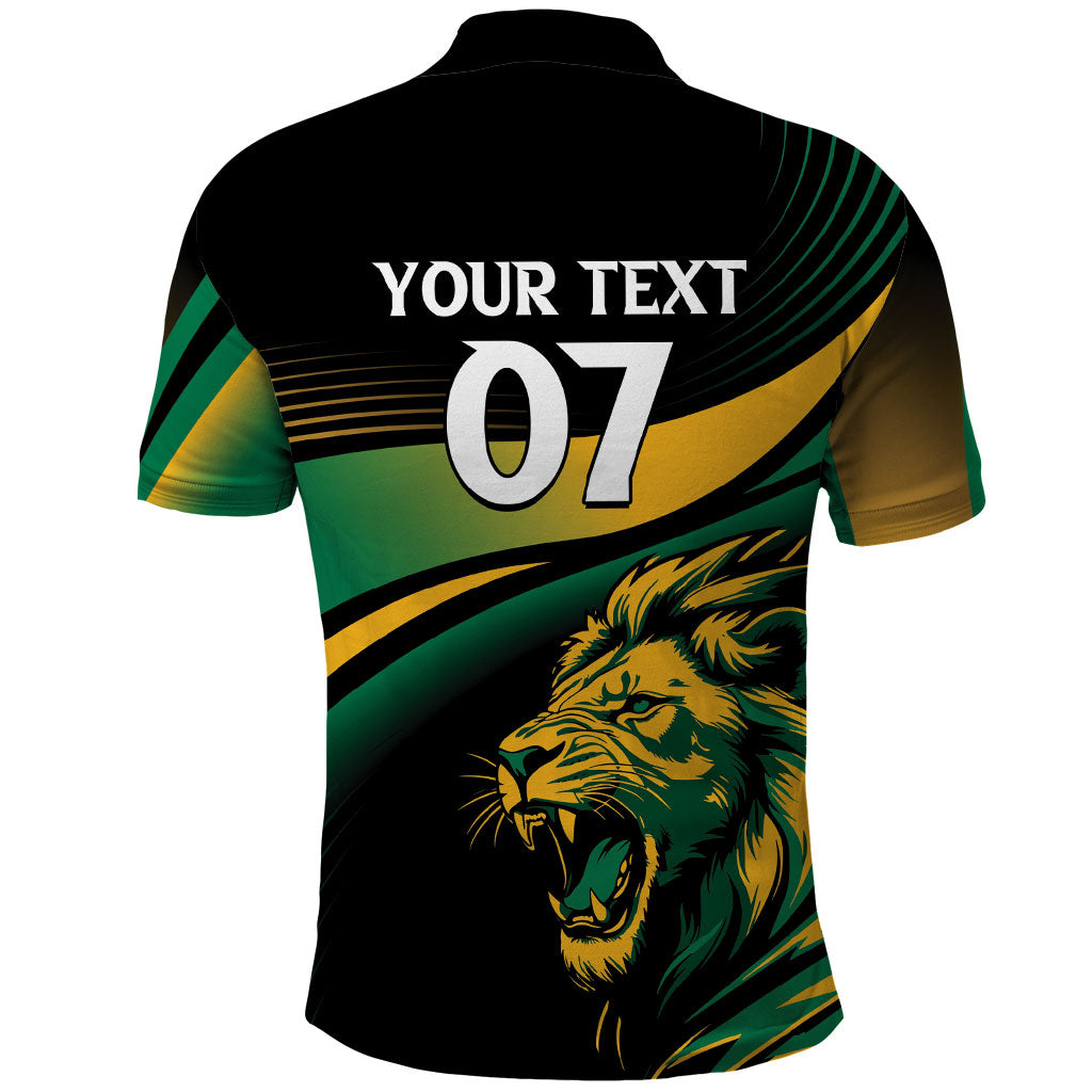 Afro-Jamaica Heritage Custom Polo Shirt Roaring Lion