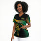 Afro-Jamaica Heritage Custom Scrub Top Roaring Lion