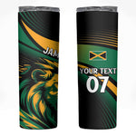 Afro-Jamaica Heritage Custom Skinny Tumbler Roaring Lion