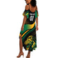 Afro-Jamaica Heritage Custom Summer Maxi Dress Roaring Lion