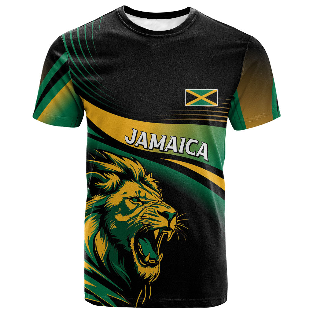 Afro-Jamaica Heritage Custom T shirt Roaring Lion