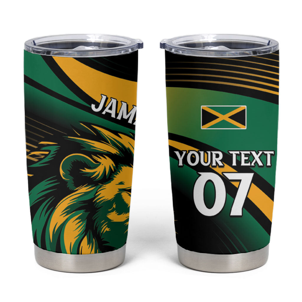 Afro-Jamaica Heritage Custom Tumbler Cup Roaring Lion
