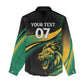 Afro-Jamaica Heritage Custom Women Casual Shirt Roaring Lion